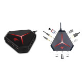 HAVIT H95 8合1 USB 多介面集線器 - 黑色 | 附LED指示燈顯示設備狀態 | 6連接埠設計 | 香港行貨