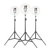 HAVIT ST7012 PRO 環燈型金屬手機自拍腳架 - 黑色 | 三級調光(暖光、冷光、軟光) | 高度可調(72cm-210cm) | 香港行貨