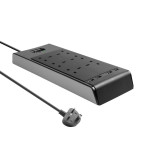 TARGUS APS11 Smart Surge 6 6位插座+4USB 防雷拖板 - 黑色 | USB 智能檢測 | Surge Protection突波保護 | 香港行貨