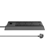 TARGUS APS11 Smart Surge 6 6位插座+4USB 防雷拖板 - 黑色 | USB 智能檢測 | Surge Protection突波保護 | 香港行貨