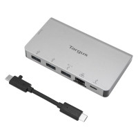 TARGUS ACA951 六合一多功能集線轉接器 - 銀灰色 | 兼容Windows，MacOS，Chrome OS | 100W PD 直通 | 香港行貨