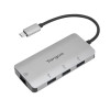 TARGUS ACA959 四合一多功能集線轉接器 - 銀色 | 5Gbps數據傳輸速率 | 適用 PC / Mac 設備 / Chrome 設備 | 香港行貨