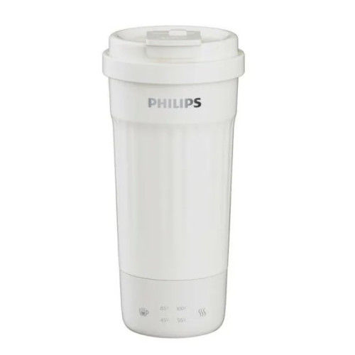 Philip AWP3387 便攜式智慧恆溫燒水杯 - 奶白色 | 多檔精準控溫 | 防燙外殼 | 小巧機身