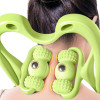 6球滾輪磁珠頸部按摩器 - 綠色 | 仿拇指真人揉捏｜磁珠穴位刺激｜貼合頸部｜便攜放鬆肩頸