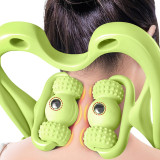 6球滾輪磁珠頸部按摩器 - 綠色 | 仿拇指真人揉捏｜磁珠穴位刺激｜貼合頸部｜便攜放鬆肩頸