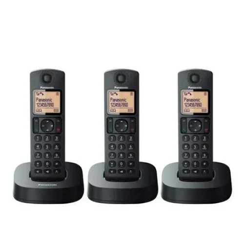 Panasonic KX-TGC313UEB DECT數位室內無線電話 - 黑色 | 三子組 | 1.6 吋背光液晶顯示器 | 50 個來電顯示 | 香港行貨
