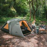 Naturehike CNK2550WS018 雲踏 一室一廳戶外輕量化帳篷(8人帳) - 深綠色 | 60 秒速開自動支架 | 頂部透氣網