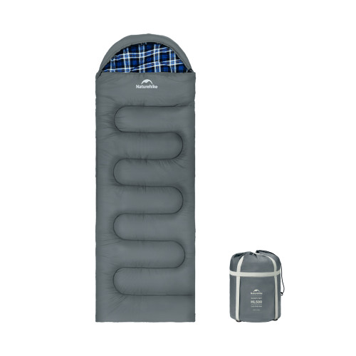 Naturehike Clear Sky Hill01 信封式連帽棉質睡袋 (CNK2450WS042) - HL500-藍石灰-右開口 | 仿羽棉填充蓄熱鎖溫 | 外層防潑水布料防潮防風