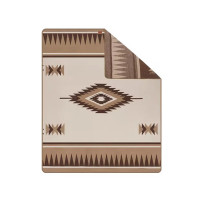 Naturehike 印第安幾何羊毛披毯 (NH20FS036) - 淺卡其-200*150cm | 加厚地攤 | 型格圖案 | 保暖不悶汗