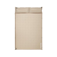 Naturehike D系列 自動充氣睡眠墊(CNK2550WS025) - 雙人款-200*130*6cm-卡其色(附枕頭) | 無限拼接 | 一卷即收納 | 獨立氣腔枕