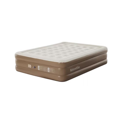Naturehike 辰景 內置泵氣墊床 (CNK2550WS013) - 雙人款（45cm厚）-棕色 | 蜂窩柱狀多位支撐 | 雙層氣嘴 | 可抽取式氣泵
