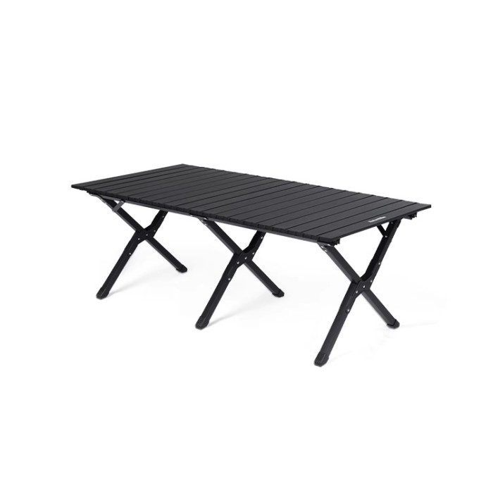 NatureHike Star Jane T01 戶外便攜摺叠蛋捲桌 (CNK2550JJ018) - 黑色-L碼(119*60*44.5cm) | X型穩固支架 | 易清潔桌面