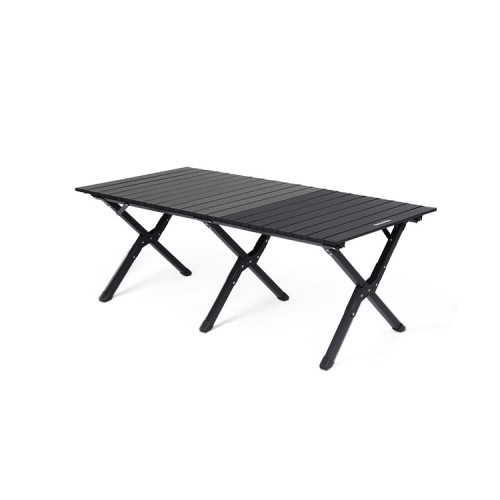 NatureHike Star Jane T01 戶外便攜摺叠蛋捲桌 (CNK2550JJ018) - 黑色拼色-L碼(119*60*44.5cm) | X型穩固支架 | 易清潔桌面