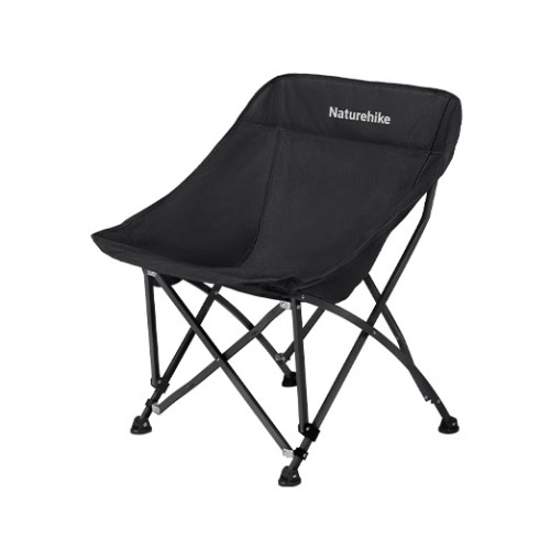 NatureHike Stellaluna T04 全地形聚會月亮椅 (CNK2550JJ022) - 黑色 | 高密菱形面料 | 180°脚托調節 | 側兜收納袋