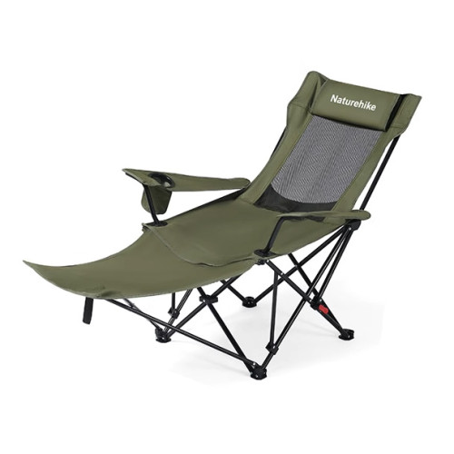 NatureHike Nightfall T05 休閒露營躺椅 (CNK2550JJ023) - 綠色 | 多功能頭枕 | 三檔角度任調 | 多點支撐