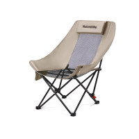NatureHike Sea star 002 聚攏高背網布月亮椅 (CNK2550JJ019) - 卡其色 | 坐躺兩用 | 兩檔調節 | 分區受力