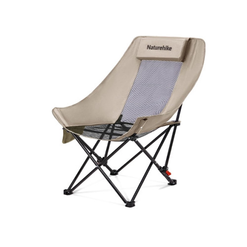 NatureHike Sea star 002 聚攏高背網布月亮椅 (CNK2550JJ019) - 卡其色 | 坐躺兩用 | 兩檔調節 | 分區受力