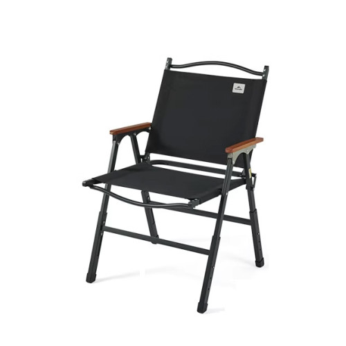 NatureHike 星望 T01 戶外便攜露營折疊椅 (CNK2550JJ010) - 玄武黑 | 多檔調節 | 雙層坐布 | 62°後仰弧度