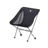 NatureHike YL08 戶外輕便超輕折疊月亮椅(NH20JJ027) - 黑色 | 防腐蝕抗氧化 | 耐磨抗撕裂面料 | 乾爽不悶熱