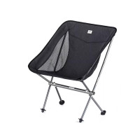 NatureHike YL08 戶外輕便超輕折疊月亮椅(NH20JJ027) - 黑色 | 防腐蝕抗氧化 | 耐磨抗撕裂面料 | 乾爽不悶熱