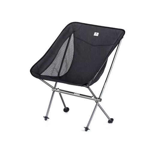 NatureHike YL08 戶外輕便超輕折疊月亮椅(NH20JJ027) - 黑色 | 防腐蝕抗氧化 | 耐磨抗撕裂面料 | 乾爽不悶熱