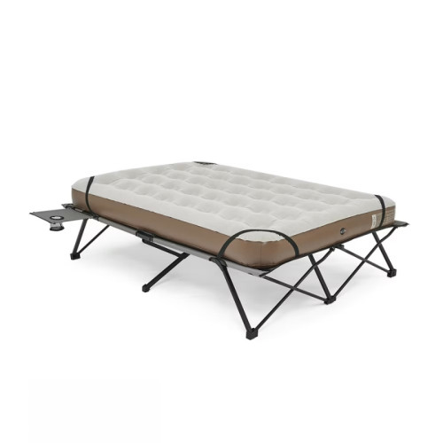 Naturehike XJC 行野 T02折疊雙人行軍床+充氣床墊(CNK2450WS045) - 岩灰色 | X型鋼架結構 | 270kg承重