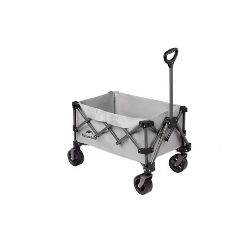 Naturehike 輕折 · 全地形聚攏露營推車(CNK2450JJ017) - 煙灰色-小號 | 阻尼把手 | 一鍵快拆車輪 | 堆疊容量大