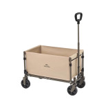 Naturehike 輕盈 · 折疊露營車 (CNK2350JJ012) - 亞麻棕-50L | 一鍵伸縮手柄 | 堆叠容量大 | 前輪雙煞設計