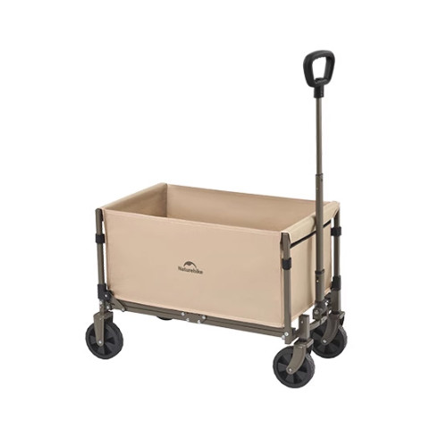 Naturehike 輕盈 · 折疊露營車 (CNK2350JJ012) - 亞麻棕-50L | 一鍵伸縮手柄 | 堆叠容量大 | 前輪雙煞設計