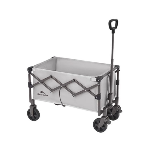 Naturehike 輕盈 · 折疊露營車 (CNK2350JJ012) - 煙灰色-70L | 一鍵伸縮手柄 | 堆叠容量大 | 前輪雙煞設計