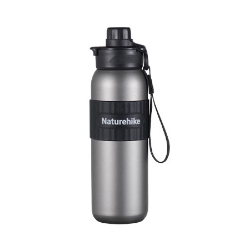 Naturehike 追風 · 鈦金屬運動水壺(CNK2550CF016) - 灰色 | 內外純鈦 | 12h長效保冷 | 抑菌更高效