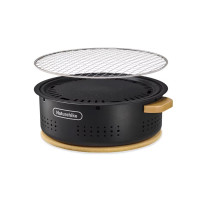 Naturehike 墨煙 · 桌上型圓形燒烤爐(CNK2550CF010) - 黑色-煎烤兩用款 | 實木雙層安全隔熱 | 耐高溫炭盆 | 分體式設計