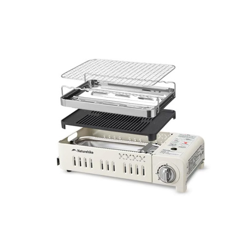 Naturehike 白舟 · 多功能卡式爐(CNK2450CF033) - 淺沙色 | 抽拉接油盤設計 | U型管燃燒器 | 過壓保護