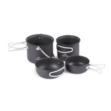 Naturehike 野行 · 戶外露營4合1鋁合金套鍋(NH18T018-G) - 灰色| 娃娃收納 | 三層加強 | 防燙手柄 | 一擦即淨