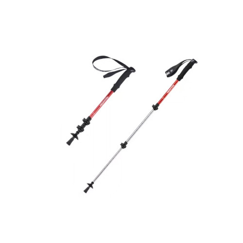 Naturehike 晴雪Base · 三節鋁合金伸縮登山杖 (CNK2550DS010) - 紅色(60-100cm) | 防滑手柄設計 | 便攜折疊收納 | 耐磨杖尖