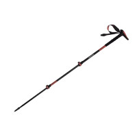 Naturehike 晴雪Base · 鋁合金三節伸縮T型登山杖(CNK2550DS012) - 紅色(61-125cm) | 專利杖尖 | 加粗鋁合金 | 速開外鎖