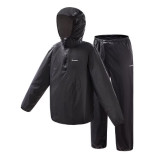 Naturehike 分體式雨衣套裝(CYY2421JA013) - 黑色-XL碼 | 暴雨級防水 | 立體風帽 | 袖口橡筋 | 腳口拉鏈