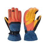 Naturehike 羊皮滑雪保暖手套(CNK2550FS012) - 橙色-S碼 | 手掌小羊皮材質 | 指尖導電可觸屏 | 防潑水