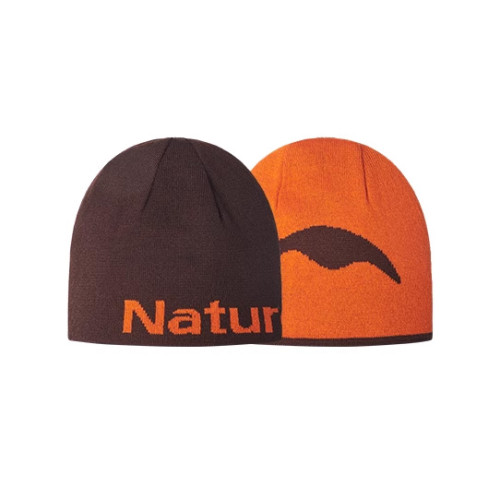 Naturehike 雙面加厚提花針織帽(CYY2541FS016) - 棕色/橙色(均碼) | 一帽兩用正反皆能戴 | 可撕標設計 | 親膚透氣