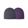 Naturehike 雙面加厚提花針織帽(CYY2541FS016) - 深灰/深紫(均碼) | 一帽兩用正反皆能戴 | 可撕標設計 | 親膚透氣