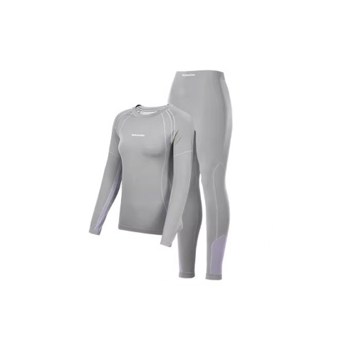 Naturehike 運動速乾保暖底層衣褲套裝(CYY2341GC010) - 紫色L碼-女款 | 遠紅外線保暖 | 吸濕排汗