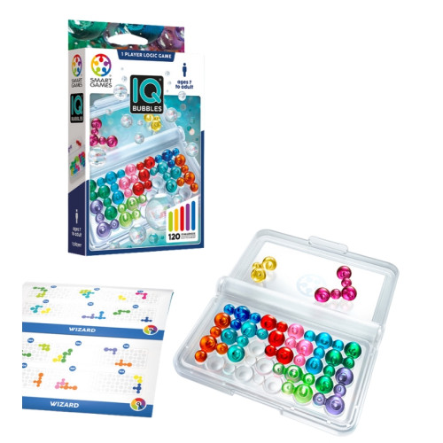 SmartGames SG493 IQ Bubbles 兒童智力鍛煉遊戲 - IQ泡泡樂 | 強化專注力與問題解決能力 | 單人解謎拼插玩具 | 香港行貨