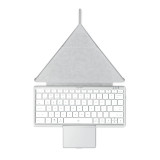 USATISFY 4合1多系統連控超薄鍵鼠套裝 - 白灰色 | 剪刀腳式按鍵結構 | 磁吸可分離式多功能皮套 | 香港行貨