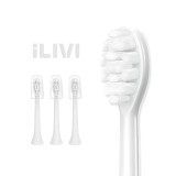 iLIVI IV-001 4D全模式電動智慧牙刷PRO替換刷頭 - 3個裝 | 0.01mm超軟東麗刷毛 | 更深入牙縫清除牙漬 | 香港行貨