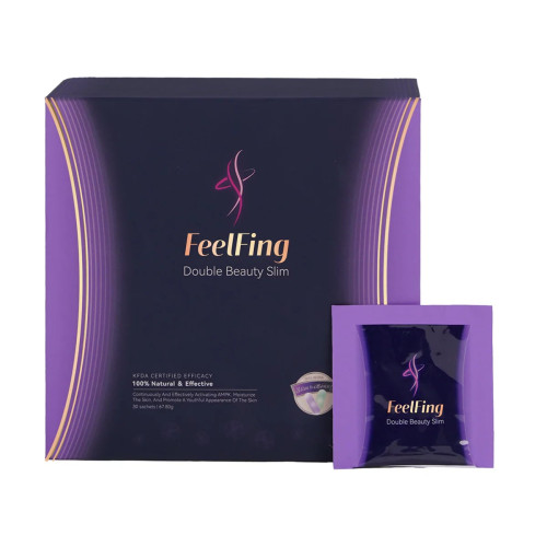 FeelFing 天然2+2溶脂燃脂美肌塑形纖體丸 - 1盒裝(30袋) | 最適合亞洲人群體質的2+2設計 | 植物性原料天然萃取 | 香港行貨