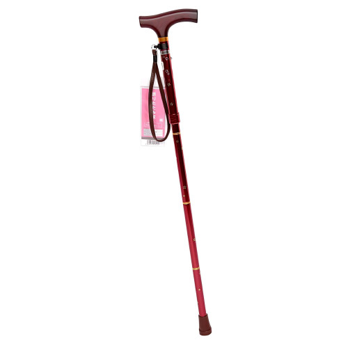 日本 TacaoF 摺紋拐杖 - 紅櫻 | 握感舒適 | 附拐杖繩防跌落 | 特製物料防刮耐用 | 香港行貨