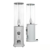 圓柱形投幣扭蛋機 - 白色 | 無需電力 | 手動機械結構 | 透明圓筒設計 | 益智娛樂售賣一體