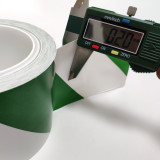 自黏性PVC地板劃線膠帶（綠/白）75mm×22m 車間標線膠帶 警示膠帶11581