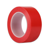 自黏性PVC地板劃線膠帶（紅色）警示膠帶 PVC耐磨警示膠帶 羽球場劃線膠帶14312