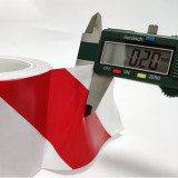 自黏性PVC地板劃線膠帶（紅色/白色）100mm×22m 警示膠帶 地面標線膠帶14340